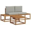 vidaXL Set di divani da esterno con cuscino 3 pcs Naturale