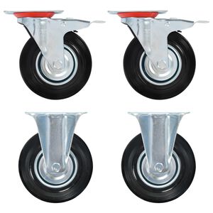 vidaXL Rotelle 4 pz 125 mm
