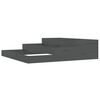 vidaXL Fioriera Grigia 107x107x27 cm in Legno Massello di Pino