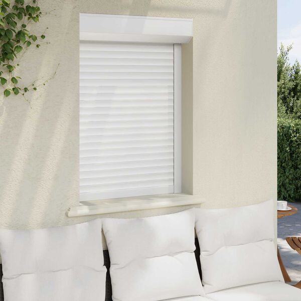 vidaXL Persiana a rullo Bianco 70 x 100 cm Alluminio e poliuretano