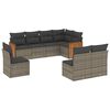 vidaXL Set Divano da Giardino 8 pz con Cuscini Grigio in Polyrattan