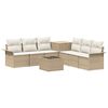 vidaXL Set di divani 8 pz Beige e Bianco Crema