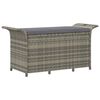 vidaXL Panca da Giardino con Cuscino Grigio 116x46x57 cm in Polyrattan