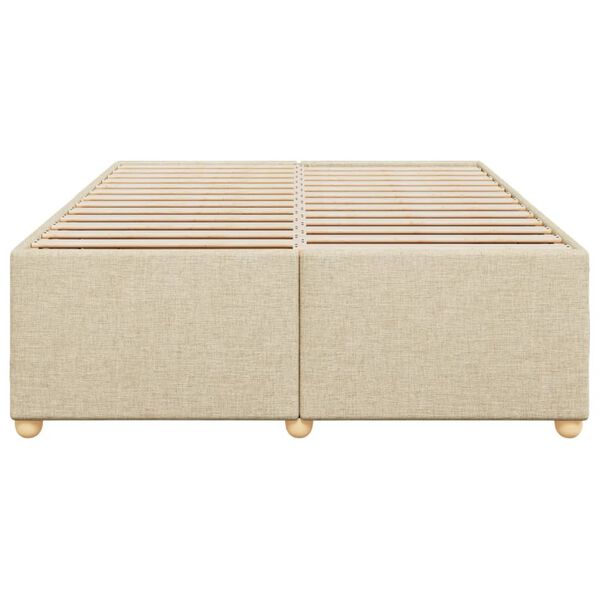 vidaXL Giroletto senza Materasso Crema 140x200 cm in Tessuto