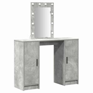 vidaXL Tavolo da Trucco Grigio chiaro 102 x 33 x 135 cm