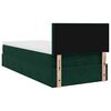 vidaXL Pouf Letto con Materasso Verde Scuro 120x190 cm Velluto