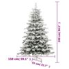 vidaXL Albero Natale Artificiale Incernierato con Neve Fioccata 240 cm