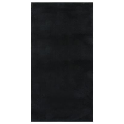 vidaXL Tappeto Lavabile Soffice Pelo Corto 80x150 cm Antiscivolo Nero