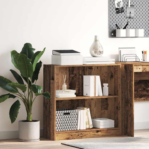 vidaXL Libreria Legno Antico 80x24x76 cm in Legno Multistrato