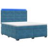 vidaXL Letto box spring con materasso Blu 140 x 200 cm Velluto