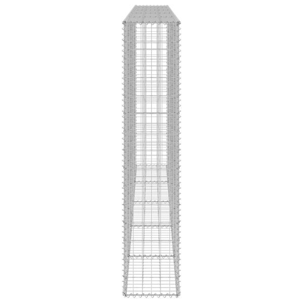 vidaXL Gabbione con Copertura in Acciaio Zincato 300x30x150 cm