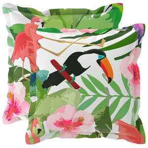 vidaXL Federa 2 pz HOUTEN Multicolore 30 x 30 cm Poliestere