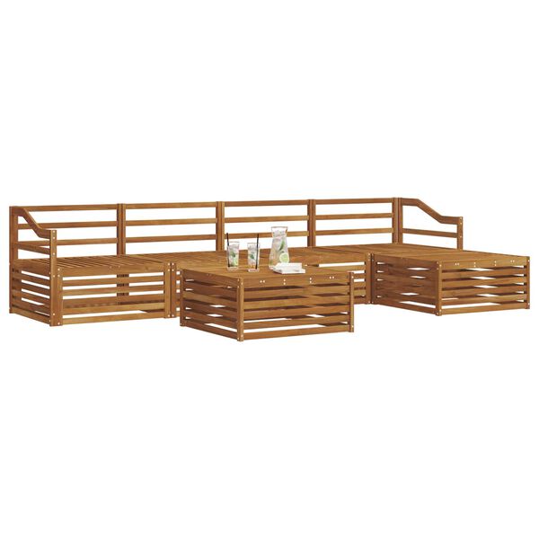 vidaXL Set di divani da esterno 6 pcs Naturale
