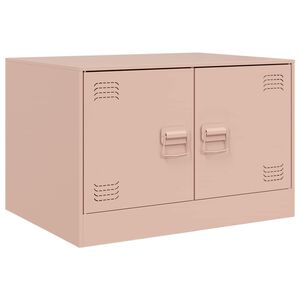 vidaXL Tavolino da Salotto Rosa 67x50x44 cm in Acciaio