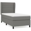 vidaXL Giroletto a Molle con Materasso Grigio Scuro 90x200 cm Tessuto