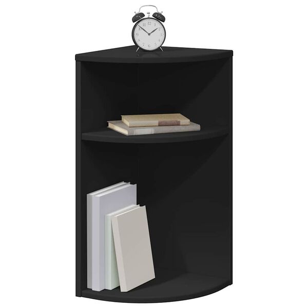 vidaXL Tavolino Nero 29,6 x 29,6 x 60 cm Legno multistrato