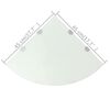 vidaXL Scaffali Angolari 2 pz Supporti Cromati e Vetro Bianco 45x45 cm