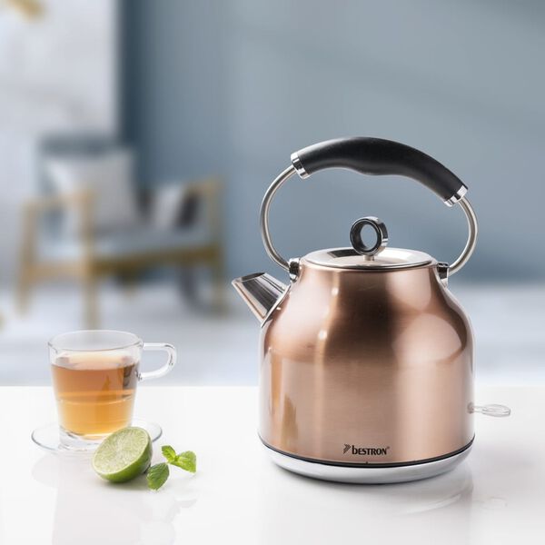 Bestron Bollitore Elettrico senza Fili AWK2200CO 1,7 L 2200 W Rame