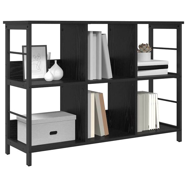vidaXL Libreria Rovere Nero 102 x 32 x 72,5 cm Legno multistrato