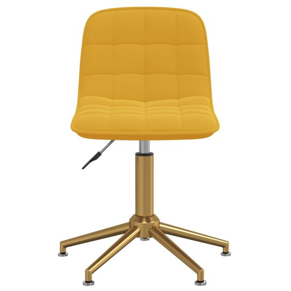 vidaXL Sedie da Pranzo Girevoli 4 pz Giallo Senape in Velluto