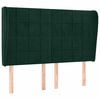 vidaXL Testiera ad Orecchio Verde Scuro 147x23x118/128cm in Velluto