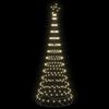 vidaXL Albero di Natale LED con 295 LED Bianco caldo 250 cm Metallo