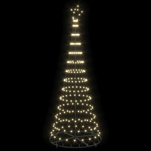 vidaXL Albero di Natale LED con 295 LED Bianco caldo 250 cm Metallo