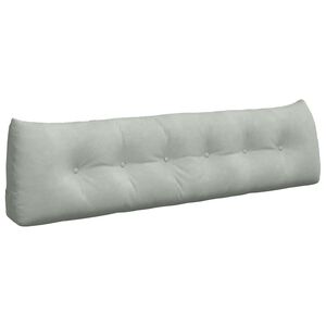 vidaXL Cuscino per Schiena Grigio chiaro 180 x 24 x 50 cm Velluto