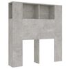 vidaXL Testiera con Scomparti Grigio Cemento 100x18,5x102,5cm