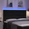 vidaXL Testiera LED con luci a strisce a LED Nero 180 cm Poliestere