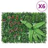 vidaXL Recinzione Piante Artificiali 6 pz Verde 40x60 cm