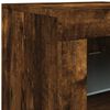 vidaXL Credenza con Luci LED Rovere Fumo 142,5x37x67 cm
