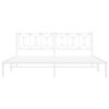 vidaXL Giroletto con Testiera Metallo Bianco 193x203 cm