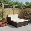 vidaXL Set Divani da Giardino 2 pz con Cuscini in Polyrattan Marrone