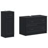 vidaXL Set di Armadi da Bagno da 2 Pezzi UTRECHT Nero