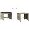 vidaXL Sgabelli Giardino Cuscini 4pz Grigio Chiaro 41x41x36 Polyrattan