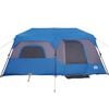 vidaXL Tenda Campeggio 9 Persone Blu Rilascio Rapido Impermeabile