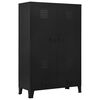 vidaXL Armadio Industriale Nero 90x40x140 cm in Acciaio