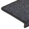 vidaXL Tappetini per scale 15 pz 65x21x4 cm Grigio scuro Bordo rettangolare