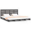 vidaXL Giroletto Grigio 120x200 cm in Legno Massello di Pino