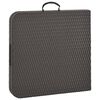 vidaXL Tavolo da Giardino Marrone Pieghevole 120x60x74 cm HDPE Rattan