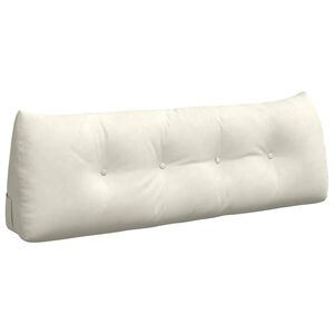 vidaXL Cuscino per Schiena Crema 140 x 24 x 50 cm Velluto