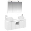 vidaXL Set di Armadi da Bagno 4 pcs Bianco 100 x 14,5 x 70 cm