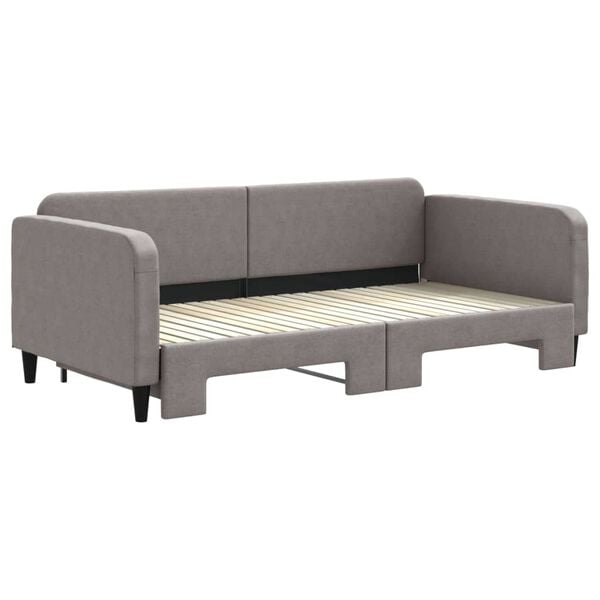 vidaXL Divano Letto con Letto Estraibile Tortora 100x200 cm in Tessuto