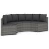 vidaXL Set Divani da Giardino 4 pz con Cuscini in Polyrattan Grigio
