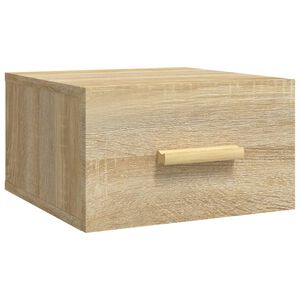 vidaXL Comodino a Muro Rovere Sonoma 35x35x20 cm