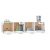 vidaXL Mobili Parete 2 pz Bianco Lucido 80x35x36,5cm Legno Multistrato