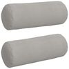 vidaXL Cuscini a rullo 2 pcs Grigio chiaro Ø 25 x 70 cm