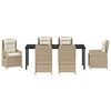 vidaXL Set da Pranzo per Giardino 7 pcs Beige e Grigio Chiaro