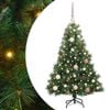 vidaXL Albero di Natale artificiale con 150 LED Verde 120 cm PE e PVC